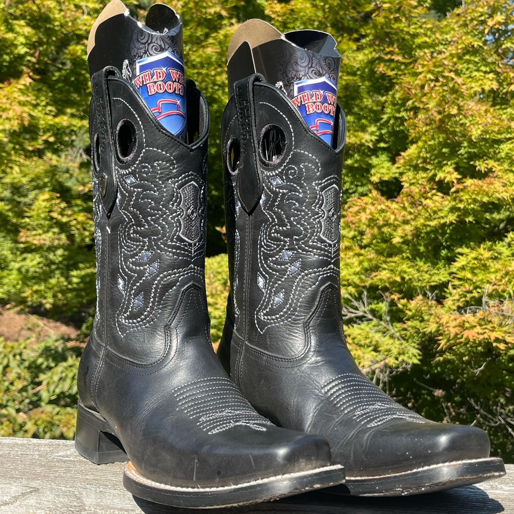 Wild West Mens Leather Boots size 8 US / 27 Mex